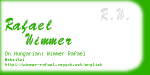 rafael wimmer business card